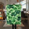 1PC Four-leaf clover Print FlAannel Blanket, High quality Comfortable for All Seasons, Home Decor, Warmth and Comfort