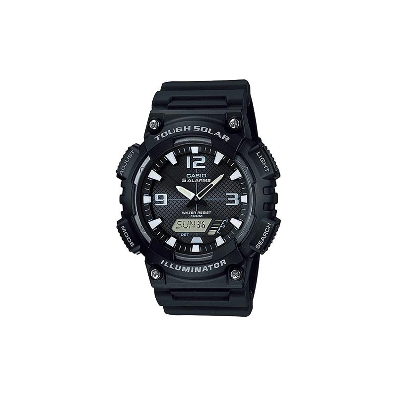 

Casio YOUTH Series-Disc Dual Display Tough Solar Sports Waterproof Date Display Quartz Movement Resin Strap Japanese and Korean Watch Men s AQ-S810W-1 чёрный