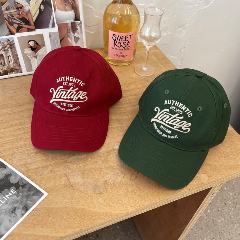 Vintage Embroidered Baseball Cap For Women With Sun Protection And Breathability