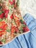 Retro Print French Fishbone European Slimming Outerwear Inner Layer Camisole Top