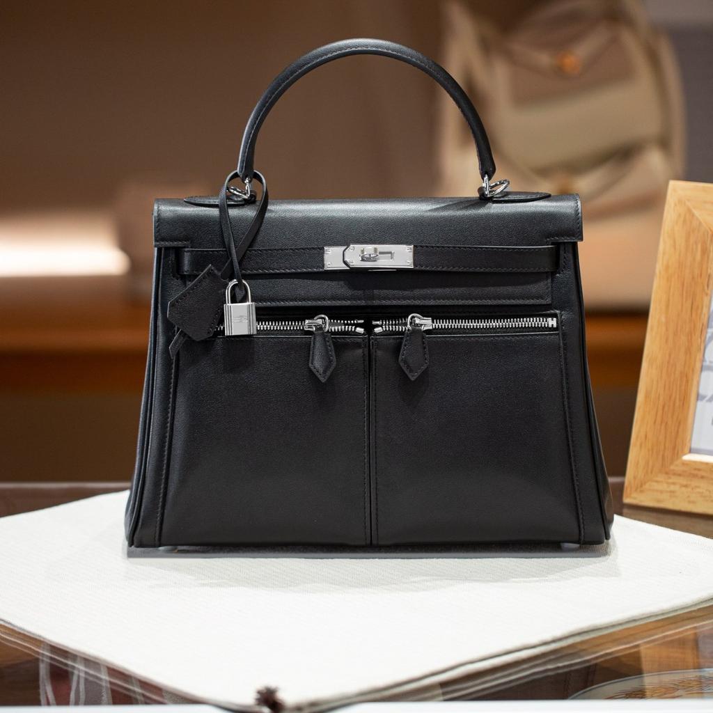 Lakis 32-head Layer Swift Leather Small Crowd Design High-end Sense Wide Shoulder With Handbag