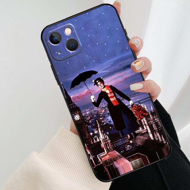 Mary Poppins Phone Case For iPhone 13 14 15 16 Pro Max 11 12 XS XR X Plus Shockproof Bumper Soft Cover
