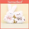 Adorable White Teddy Bear Plush Keychain Cute Stuffed Animal Toy Gift 12 Cm
