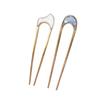 Set of 2 Elegant U Shaped Metal Hair Fork Elegant Women Chignon Hairpin Barrette Hair Pin for Parties and Formal Event