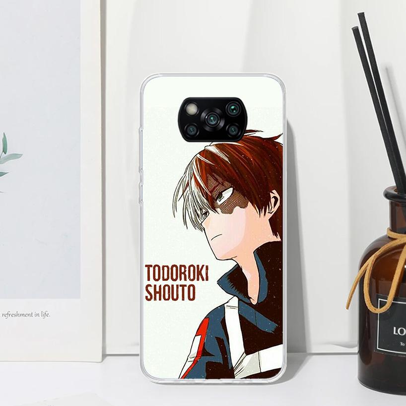 My Hero Todoroki Shoto Phone Case For Xiaomi Poco X7 X6 X5 M7 M8 Pro F7 Ultra Redmi 15C 15 13C 13 12C 12 10 10C 10A Art Fundas P