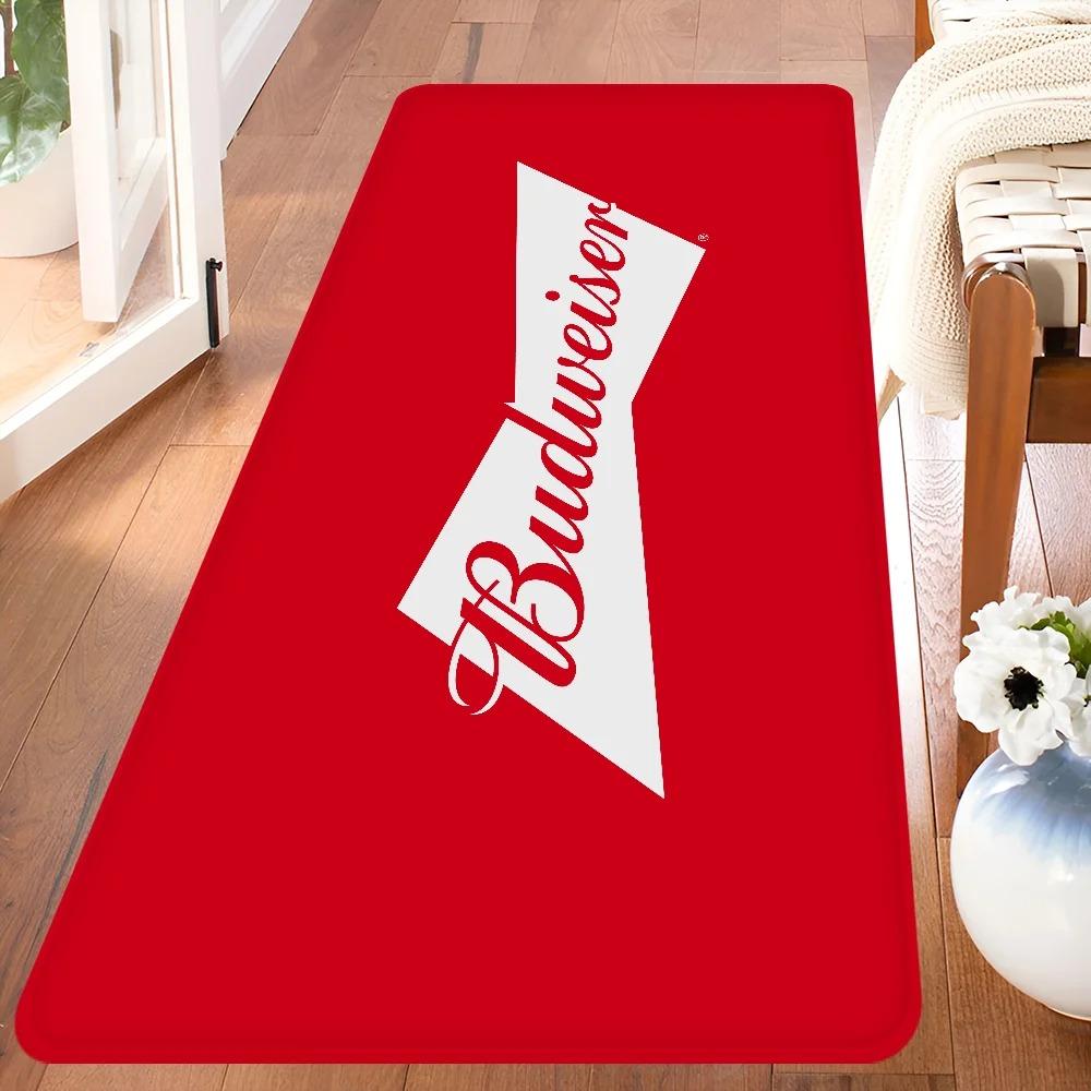 King of Beer B-Budweiser Carpet Living Room Sofa Bedroom Balcony Door Mat Kids Room Home Decoration Anti-Slip Large Area Rug