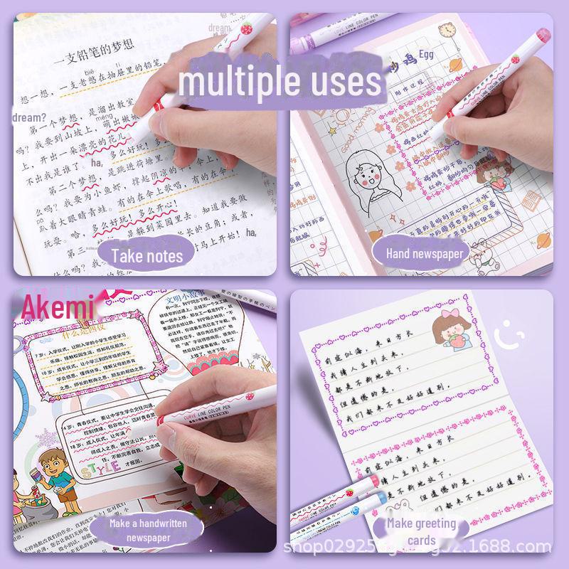 Colorful Double Line Outline & Curve Pen for Art and Craft