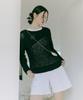 Etmont Tail Yarn Damage Knit Top Black