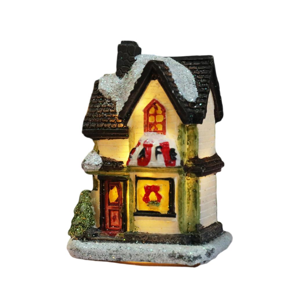 Christmas Village LED Lighted Village Houses,Christmas Village Collection Indoor Room Decor Collectible Buildings