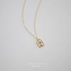 14K Gold-Plated S925 Sterling Silver Rose Necklace - Elegant French Collarbone Chain for Women