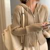 Koreanischen Stil Einzigartige Doppel-reißverschluss Mit Kapuze Strickjacke Frauen Frühling und Herbst Erweiterte Kurze Pullover Strickjacke Weiblichen Mantel