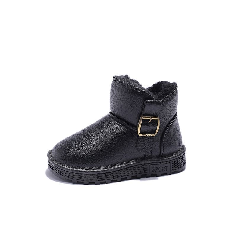 Boys and girls large cotton boots Girls non-slip children's fashion snow boots Winter new cotton boots keep warm