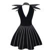 Anime Jack Skellington Cosplay Costume Christmas Outfit Black Stripe Dress For Woman Halloween Costume For Woman
