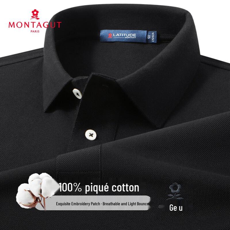 

MONTAGUT Men s Pique Cotton Polo Shirt 54
