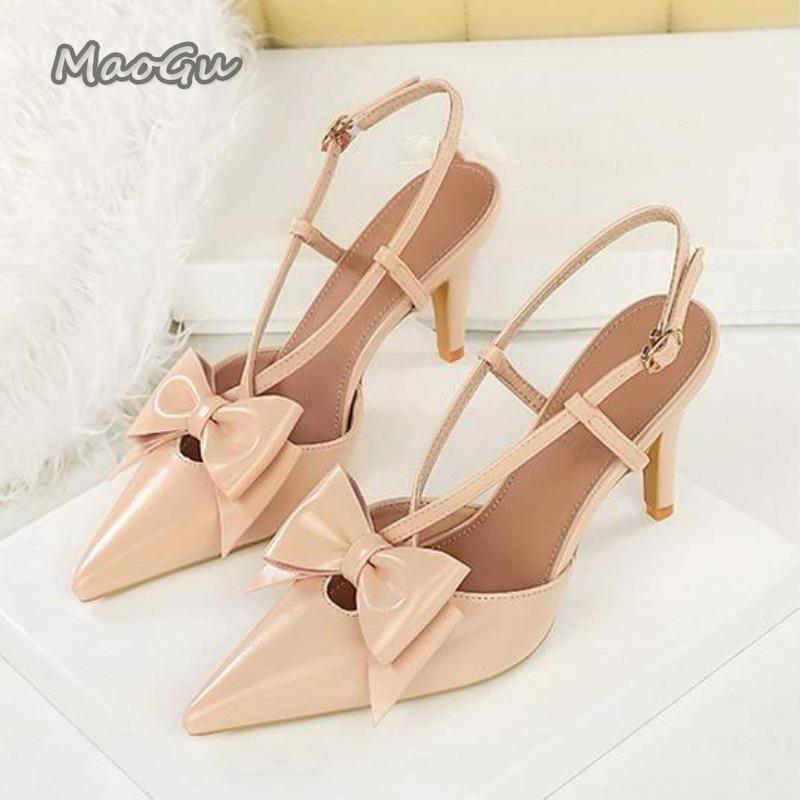 

Модные элегантные женские банкетные туфли с острым носком, кожаные ремешки на щиколотке, туфли-лодочки на высоком каблуке, zapatos de mujer, босоножки на каблуке 37 телесный