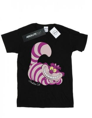 Camiseta de algodão feminina Alice no país das maravilhas Cheshire Cat