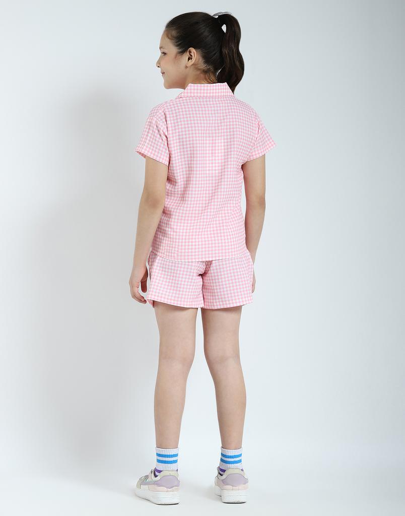 Monte Carlo Girls Check Collar Neck Coordinate Set