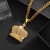 Popular Zinc Alloy Pendant Necklace for Men's Fashion Nightclub Trendy Hip-Hop King Letter