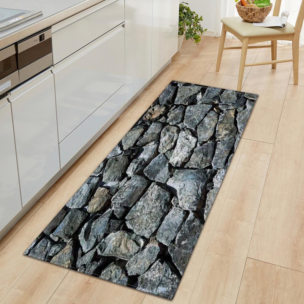 Colored Stone Bathroom Absorbent Non-Slip Floor Mat Kitchen Strip Bedroom Door Mat Living Room Carpet