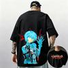 2026 Summer New Arrival Evangelion Pattern Street Style Print ShortSleeve TShirt Y2K Style Suitable for Both Unisex and Unisex