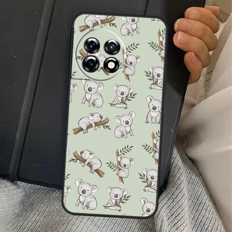 Cartoon Painting Animal Koala Case For OnePlus 13R 12R 10R 13T 10T 8T 15 13 12 11 Nord CE 4 3 2 Lite N20 N30 Nord 5 Cover