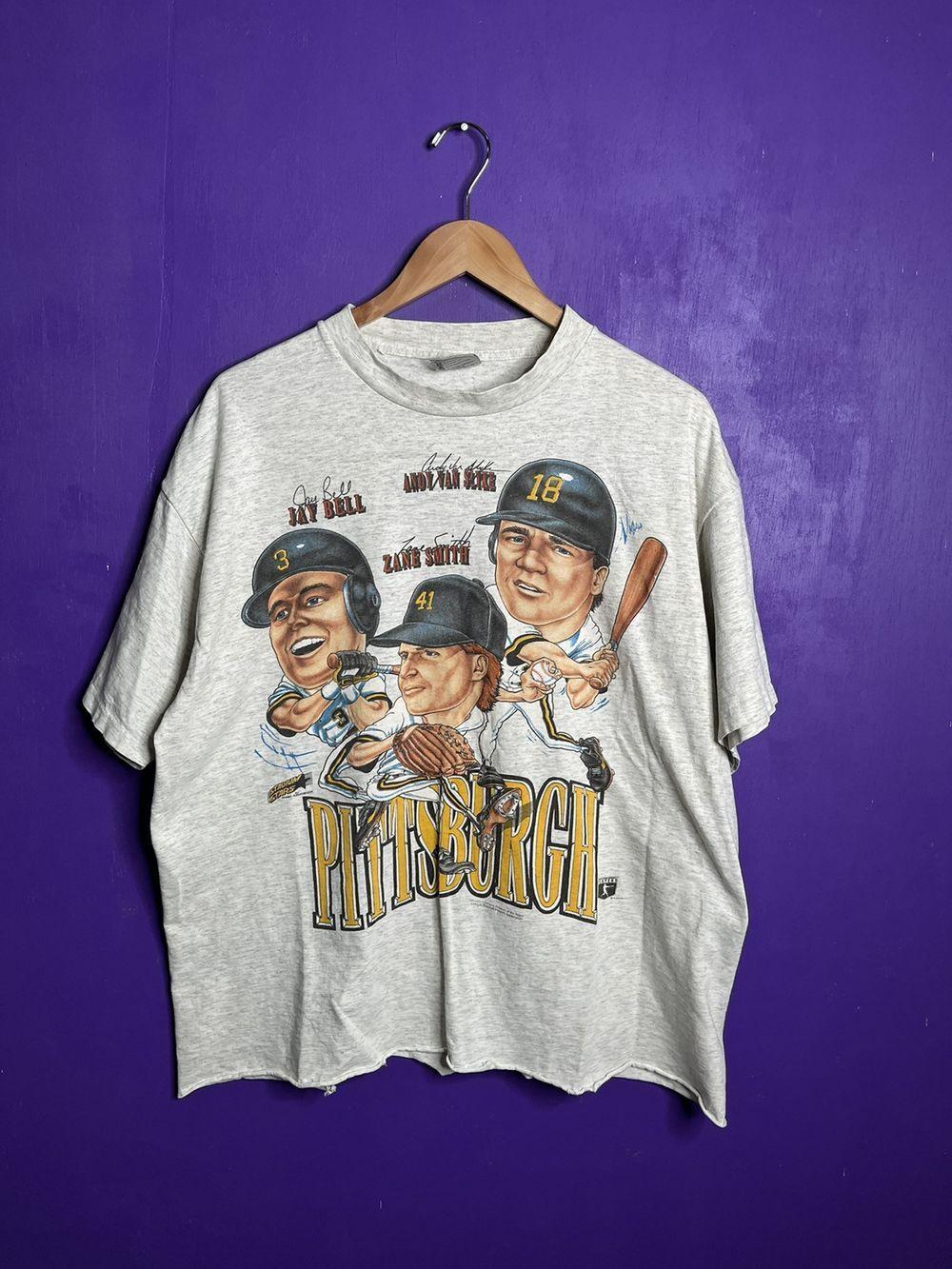 

26 90s Pittsburgh Pirates bighead t-shirt caricature retro style baseball HN0274 Unisex T-Shirt L