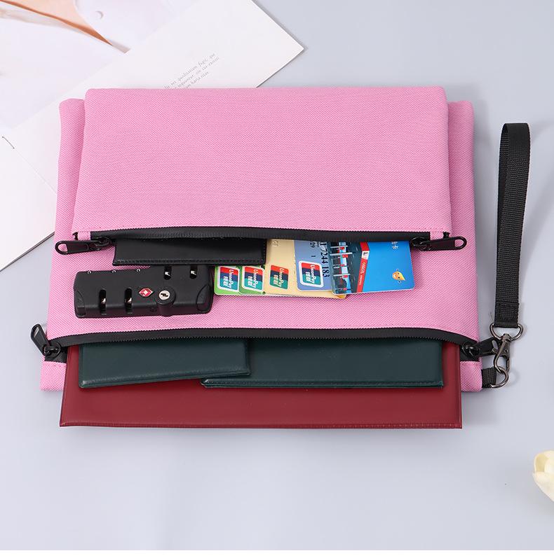 Dual-Layer Anti-Theft Cash & Document Password Lock Bag