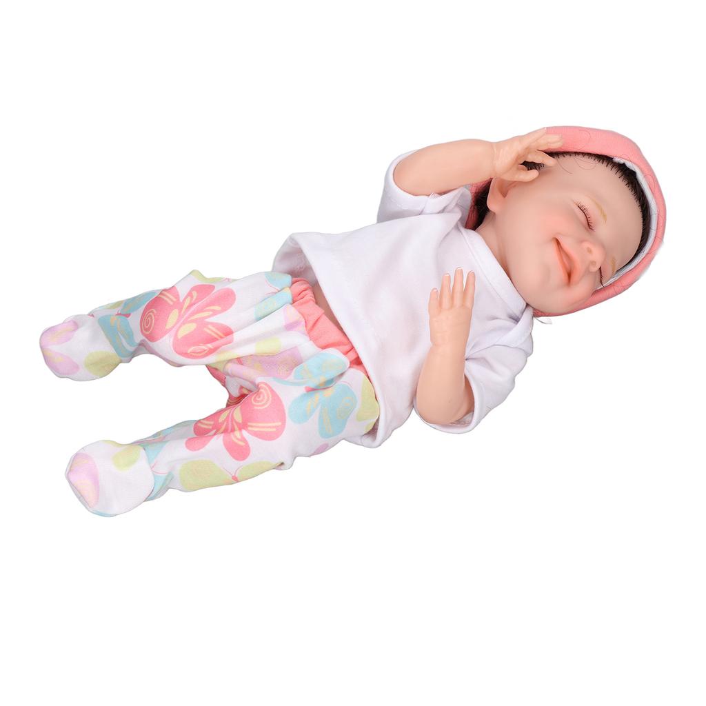 Lifelike Baby Doll 12 Inch Soft Silicone Newborn Infant Doll with Clothes Feeding Bottle Children ToyBoy Doll