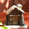 Resin Christmas Cabin Incense Burner Delicate Christmas Chimney Hut  New Year Gifts