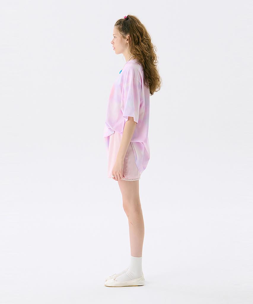 Jun Jun Space Lace Mini Skirt_Light Pink