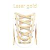 Luxury Gold Silver Laser Reflective Shoestrings Flat Leather PU Shoelaces Waterproof Quality Metal Head Shoe Laces Accessories