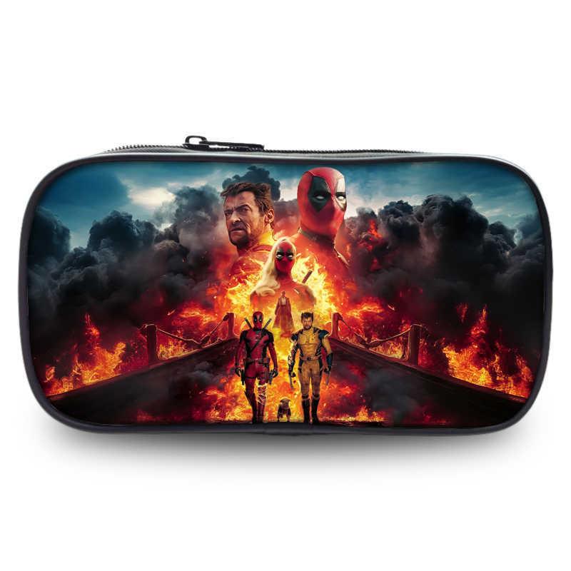 Deadpool And Wolverine Large Capacity Oxford Fabric Pencil Case For Students