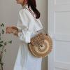 Women Straw Woven Bag Fashion Shoulder Bag Large Capacity Slouchy Tote Handbag Adjustable Strap Braid Chic Hobo Carrying Bag
