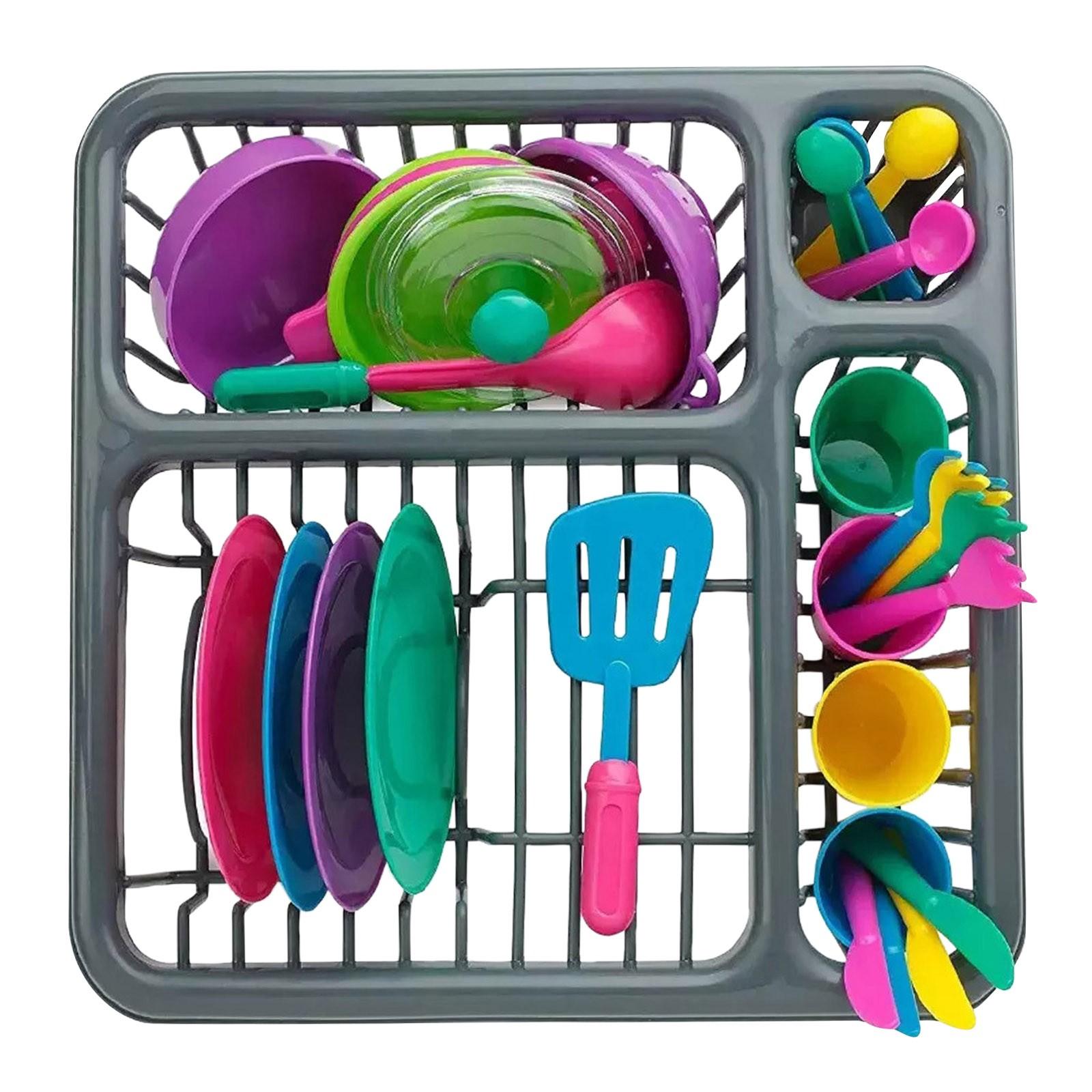 

28 шт. имитация кухонной утвари, детские игрушки для приготовления пищи, детский игровой домик, набор кухонной посуды разноцветный