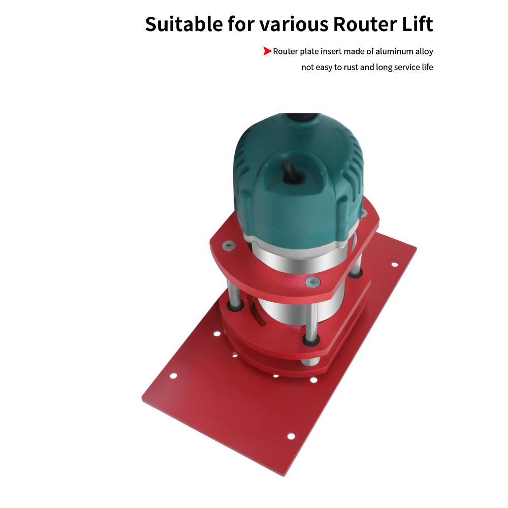 Woodworking Aluminum M8 Router Insert Plate,Carving Machine Lift Base,Router‑Table Lifting System for 65mm Motor