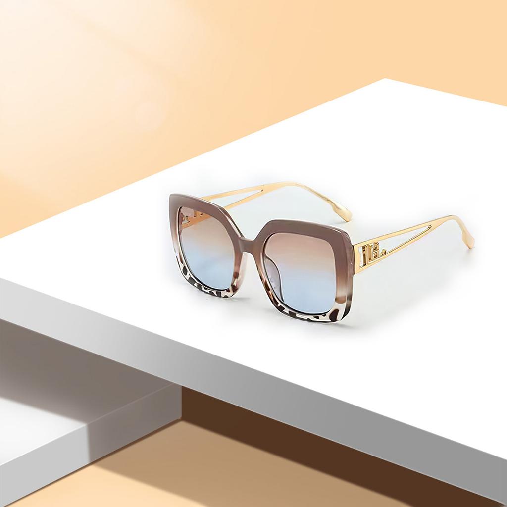 Vintage Sunglasses Men Gradient Lenses Brown White Border Gold Jewelry Brand Sunglasses Luxury Designer Luxury Sunglasses Women