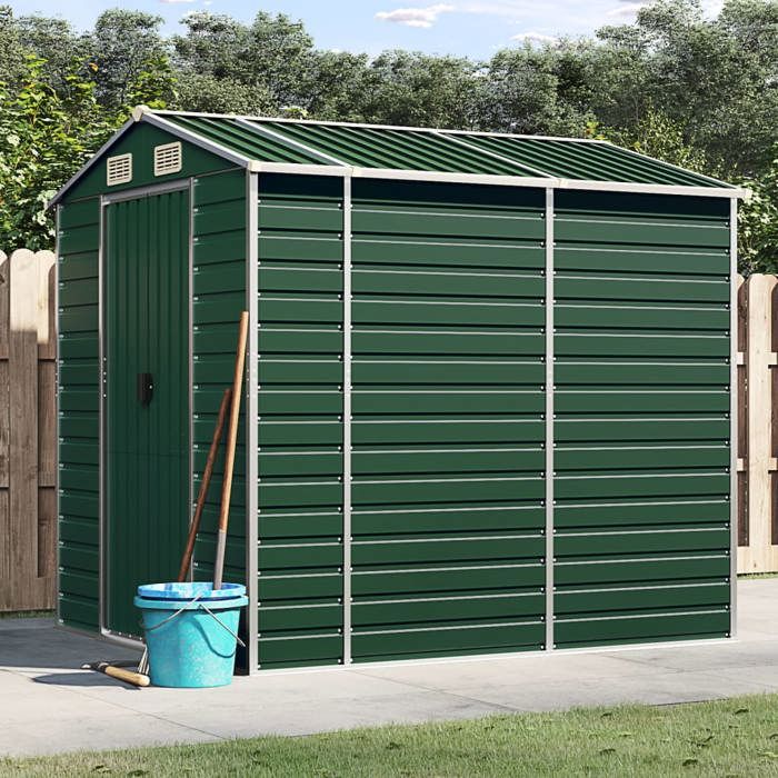 VidaXL Abri de Jardin, Cabane à Outils avec Poignées, Remise à Outils avec Toit Inclinable, Abri de Rangement Terrasse, Vert 3188232