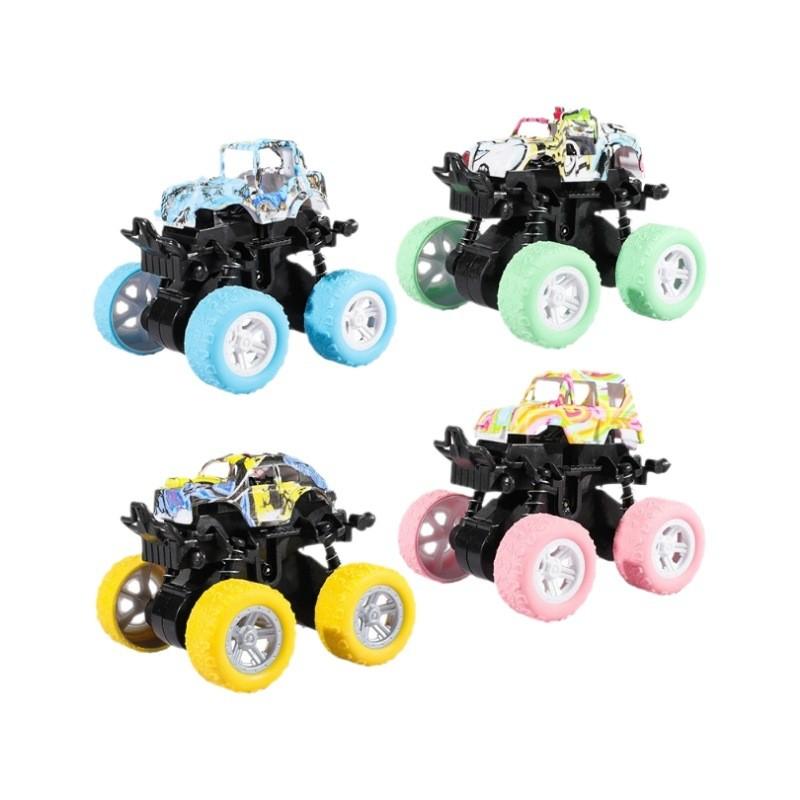 Inertial Off Road Car Toy For Kids With Large Wheels And Artistic Painting