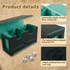 Double Card Deck Box Large Capacity Card Storage Box PU Leather Strong Magnet Card Deck Case for Single Double Sleeved Cards