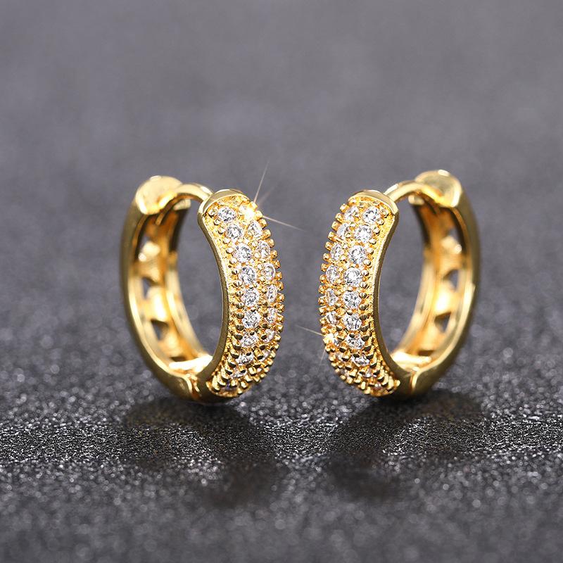 Exquisite Fashion Micro Shop Zircon U-Shaped Earrings Girl Wedding Valentine'S Day Gift Jewelry Pendant Wholesale