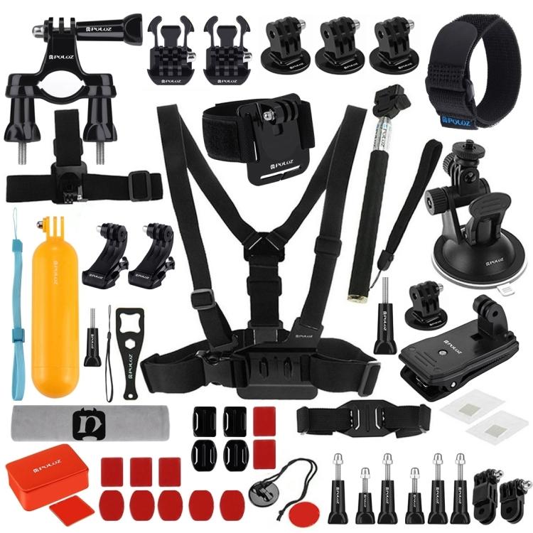 

PULUZ 53 в 1 Комплекты аксессуаров Total Ultimate Combo для GoPro, Insta360, DJI и других экшн-камер