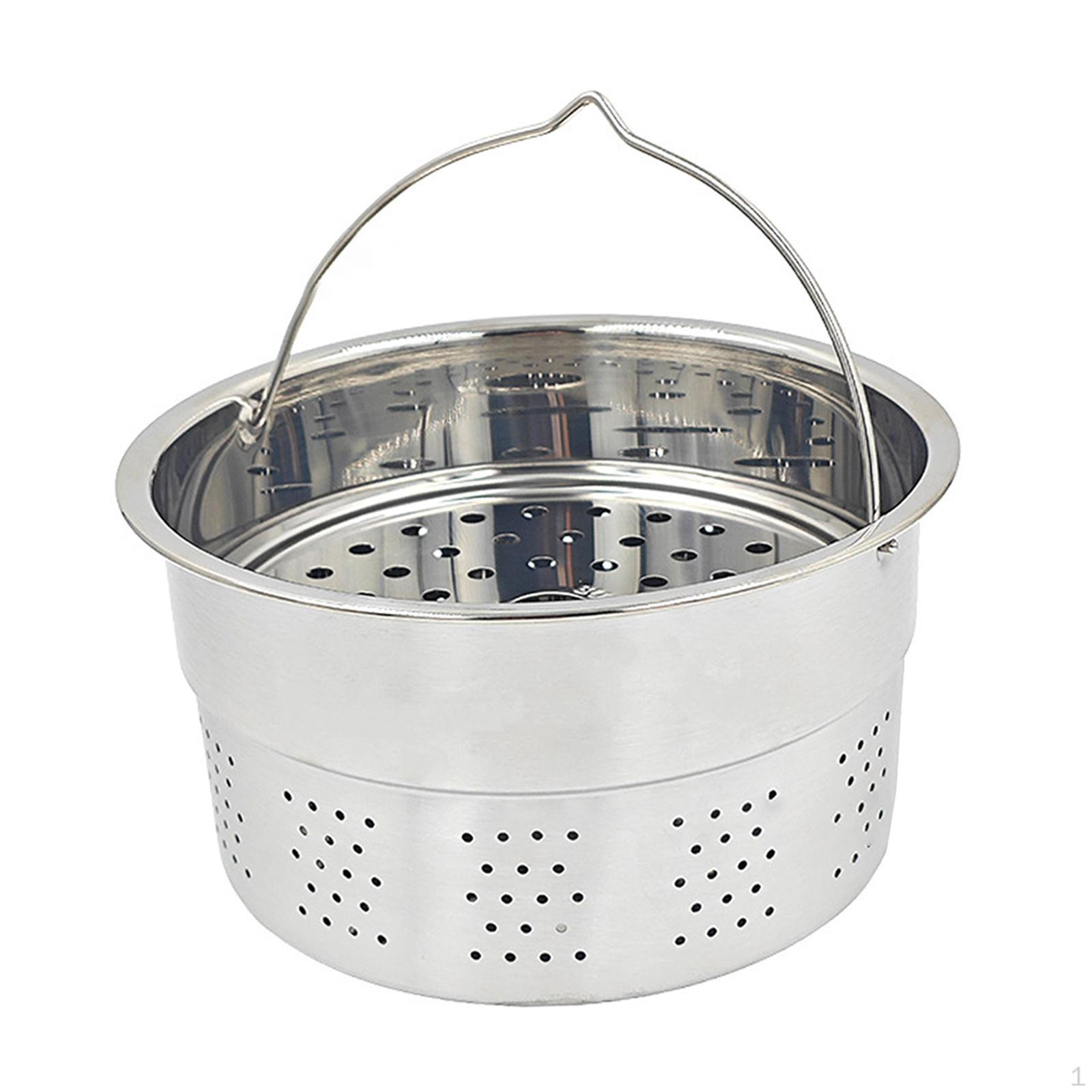 

Food Steamer Basket Steamed for Pans and Pots Strainer with Handle Rice Cooker Steaming Grid