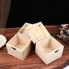 Retro Jewelry Box Organizer Box Natural Wood Clamshell Storage Rectangle Case