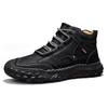 Men's High-top Casual Sneakers Handmade Leather Shoes Plus Size 39-48 Spring & Autumn