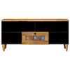 TV Stand with Shelf Natural Finish 100 x 33 x 46 cm Solid Mango Wood