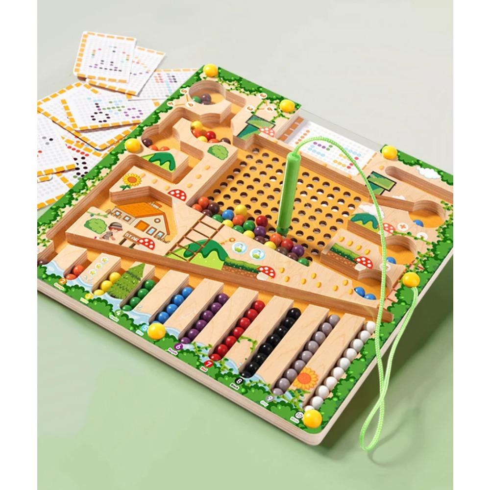 Magnetic Sorting Games Montessori Puzzle Toys Maze Board Learning Color Counting Number Classification Wooden Educational Toys