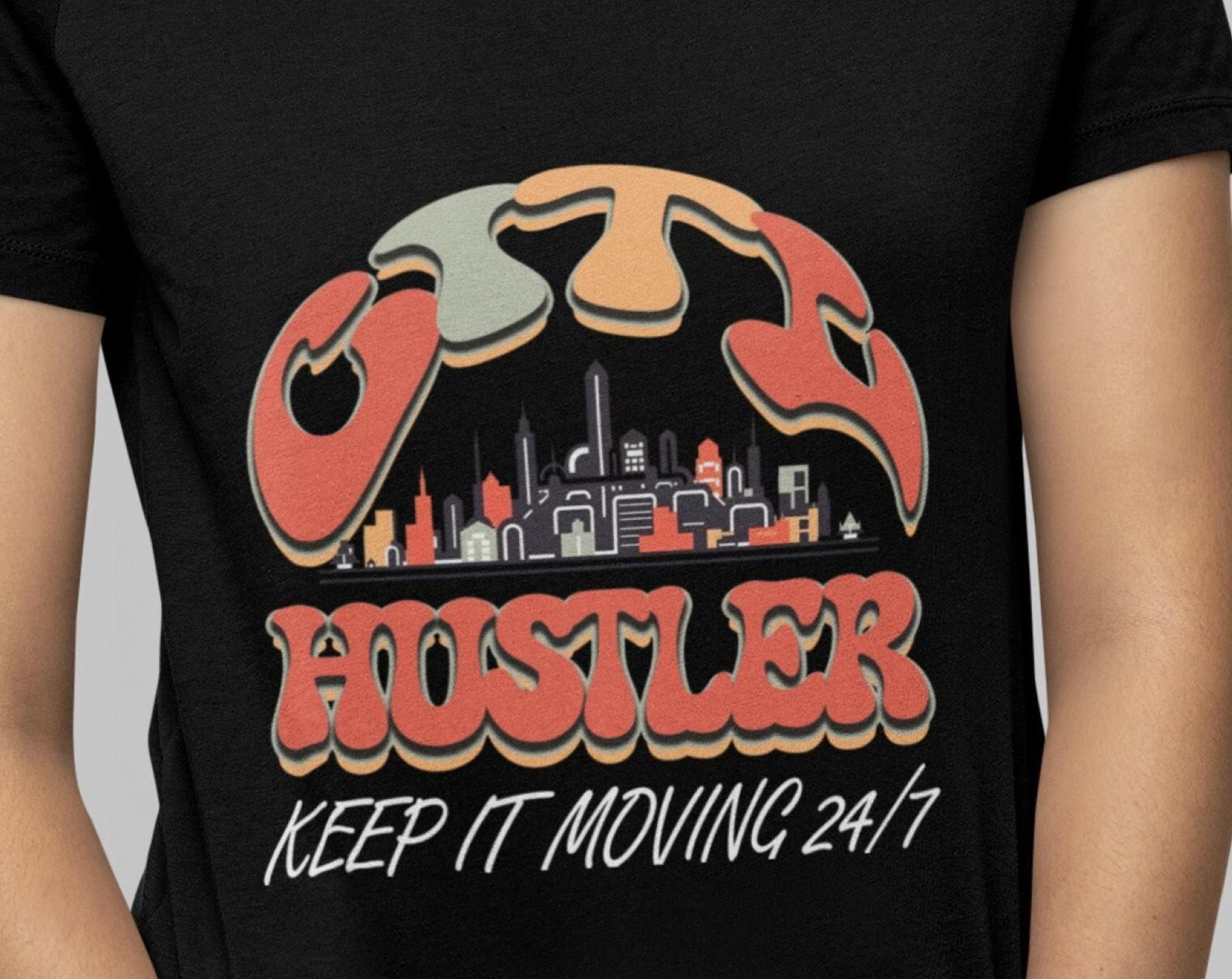 City Hustler T-Shirt: Urban Skyline, Streetwear Fashion 2XL