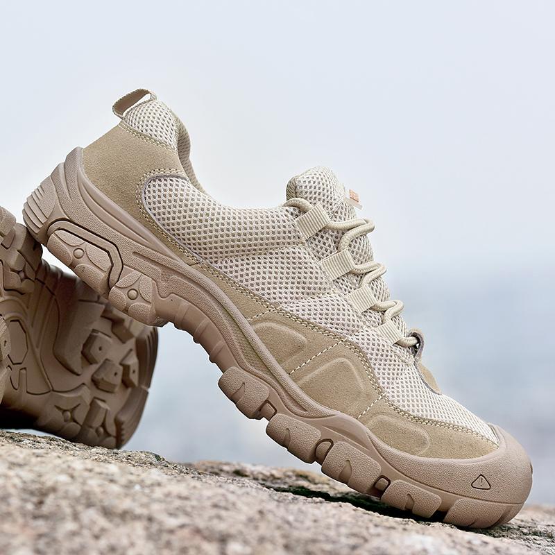 Neue Herren Freizeitschuhe Echtes Leder Outdoor Herrenschuhe Atmungsaktive Mesh Sneaker Rutschfest Bequeme Wanderschuhe Größe 38-46