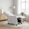 Massage Recliner Chair White Fabric