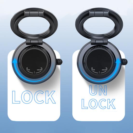 Magnetic Phone Holder 360° Universal Rotation Adjustable Car Mount Strong Vacuum Suction Foldable Ultra-Thin Phone Stand for Windshield Table Top